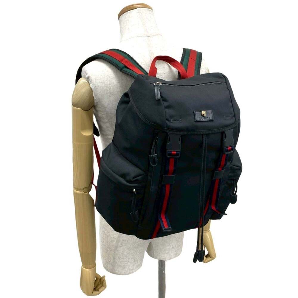 GUCCI Black Leather Backpack - Picture 2 of 10